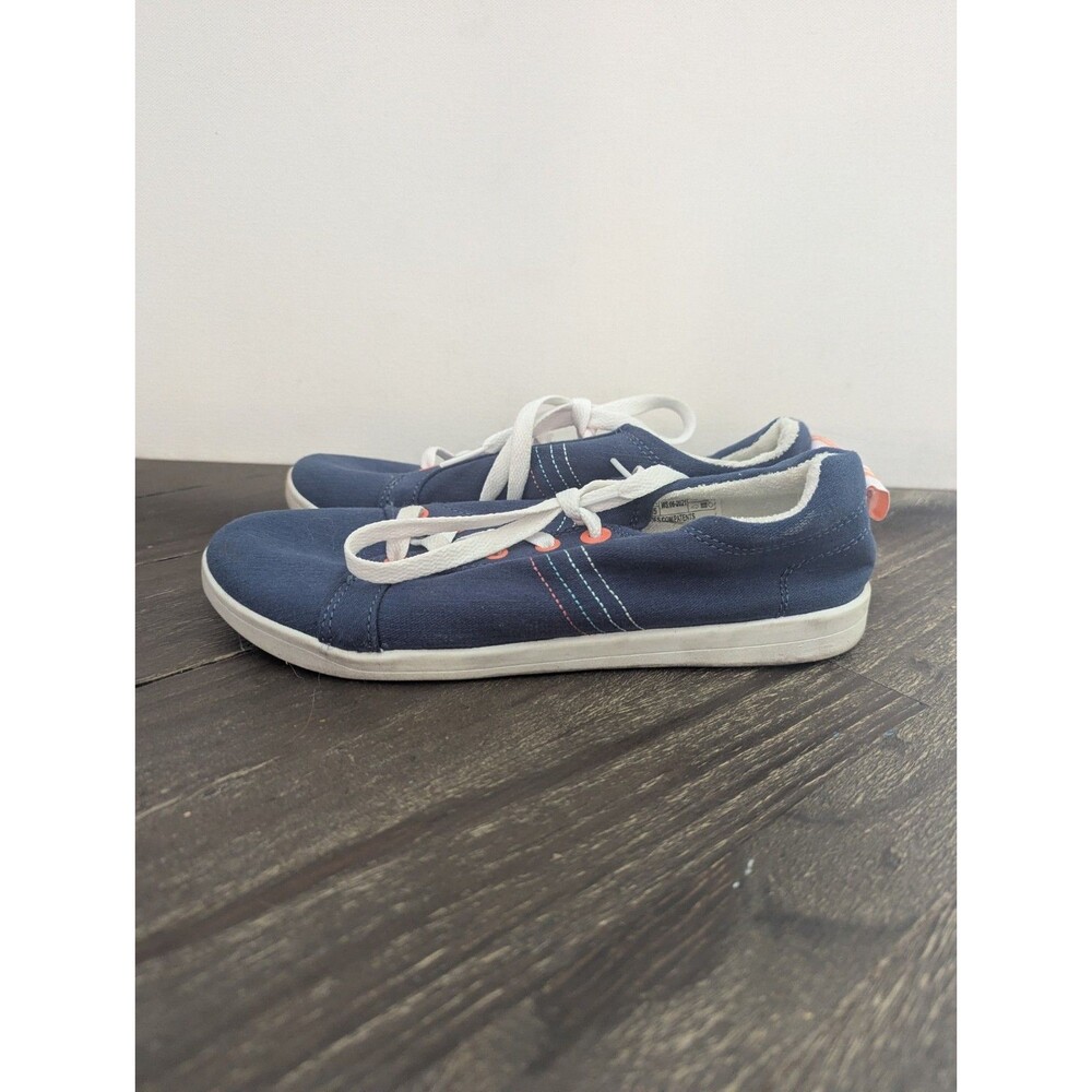 Vionic Beach Womens Stinson Sneakers Shoes Size 8 Blue Canvas Lace Up Comfort
